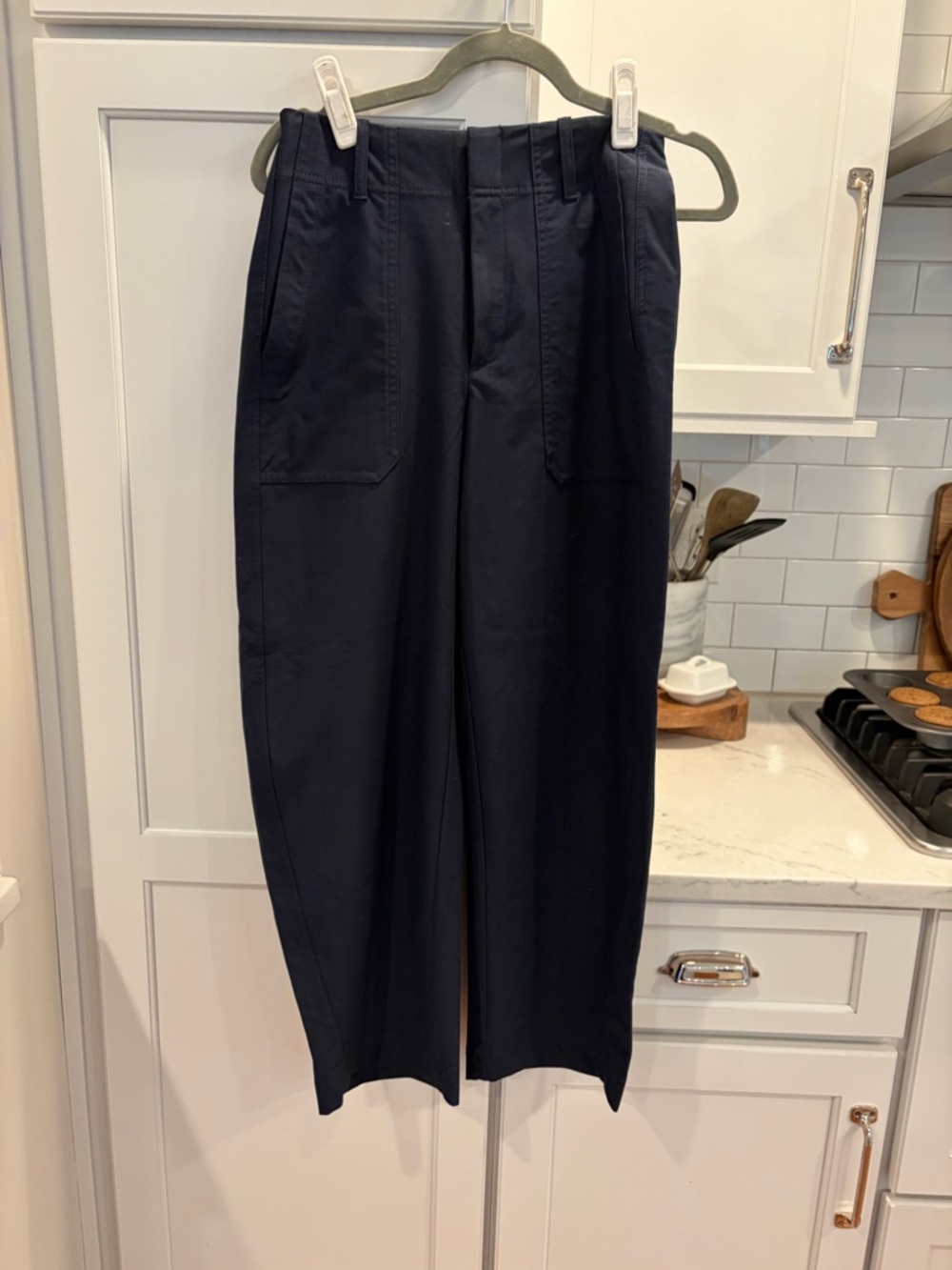 Athleta Navy Barrel Pants